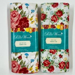 Pioneer Woman Vintage Floral and Sweet Rose Floral Cotton Fabric 6 Yards Total